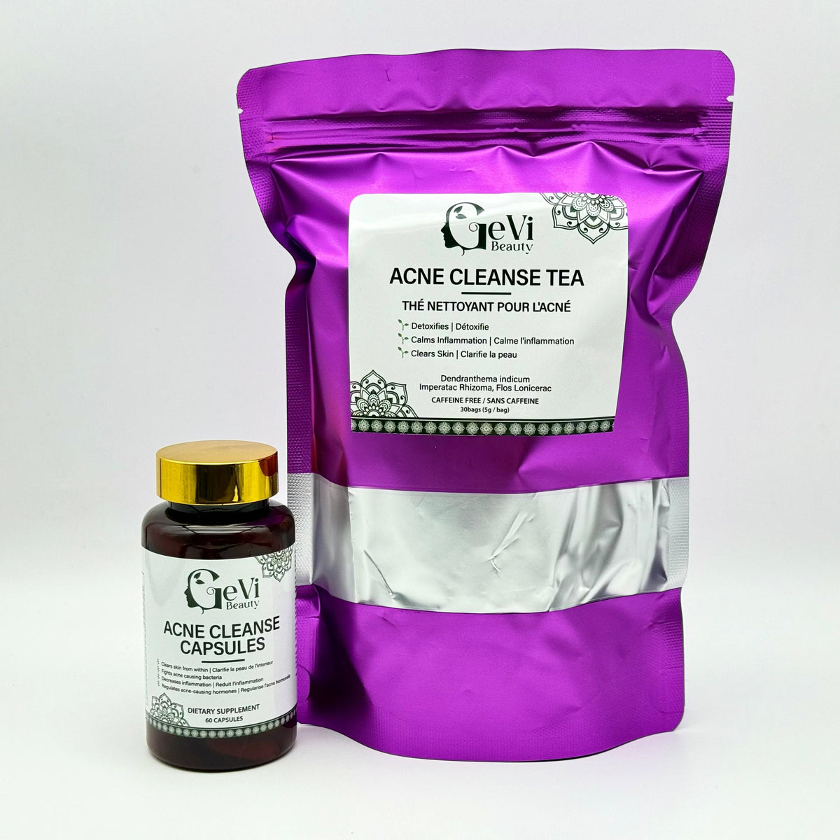 Acne Cleanse Combo – Capsules + Tea