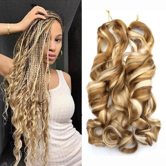 French curl braiding hair 22" 5 packs