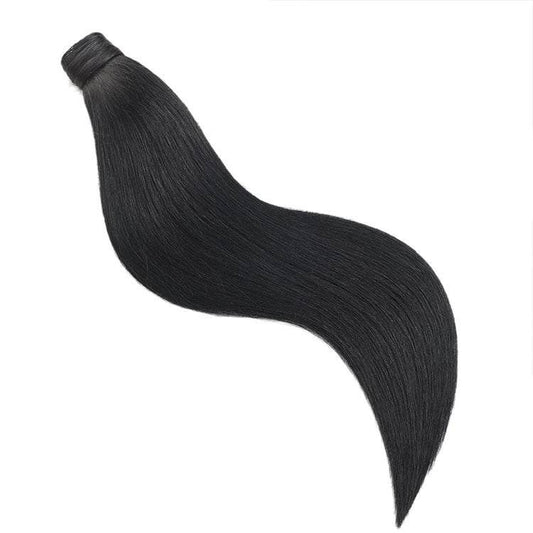 Wrap Around Straight Human Hair Ponytail - GeVi Beauty 